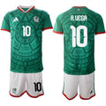 Mexico #10 A.UEGA Jersey National Team x World Cup 2026 Home Green On Field Soccer