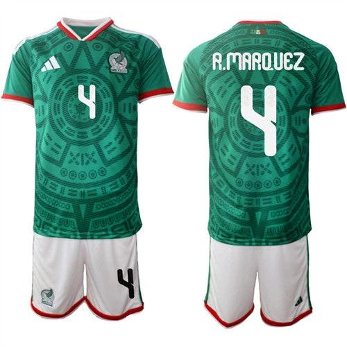 Mexico #5 J.UASQUEZ Jersey National Team x World Cup 2026 Home Green On Field Soccer