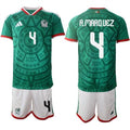 Mexico #4 R.MARQUEZ Jersey National Team x World Cup 2026 Home Green On Field Soccer