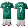 Mexico #7 L.ROMO Jersey National Team x World Cup 2026 Home Green On Field Soccer