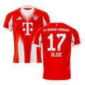 Michael Olise 17 Bayern Munich 2025-26 Home Jersey – Red