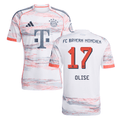 Michael Olise #17 Bayern Munich 2025-26 Away Men Jersey – White