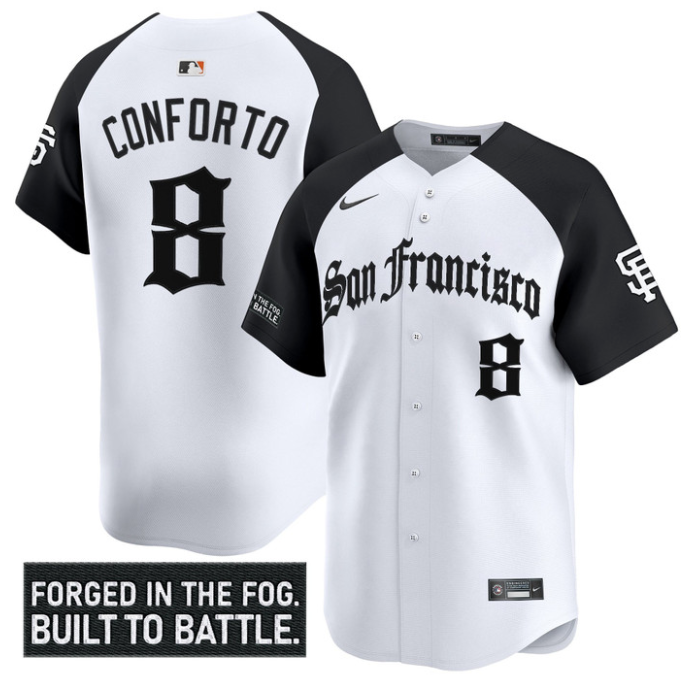 Michael Conforto Jersey #8 San Francisco Giants Gothic Fog Edition Vapor Stitched