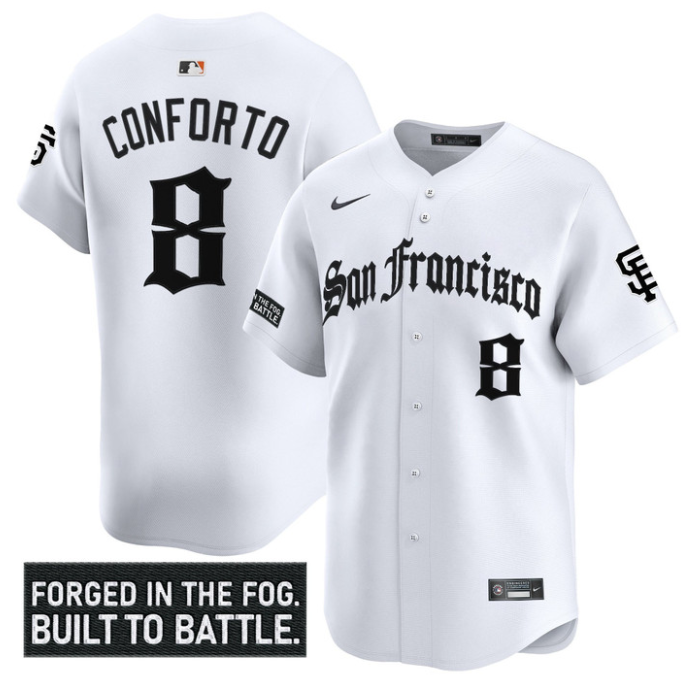 Michael Conforto Jersey #8 San Francisco Giants Gothic Fog Edition Vapor Stitched