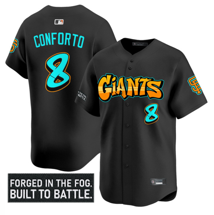 Michael Conforto Jersey #8 San Francisco Giants Graffiti Fog City Drop