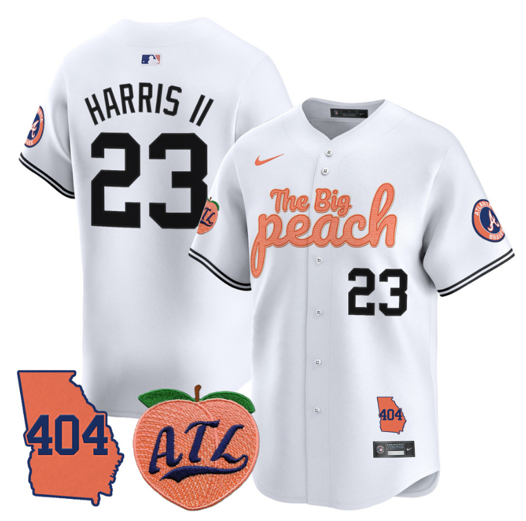 Michael Harris II Jersey #23 Atlanta Braves 404 & The Big Peach Premier Limited Stitched
