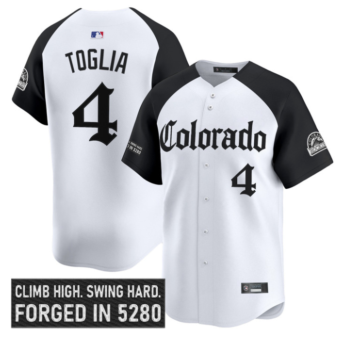 Michael Toglia Jersey #4 Colorado Rockies Gothic Mile High Shadows Edition