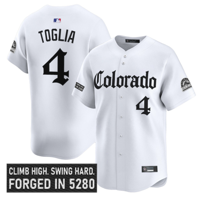 Michael Toglia Jersey #4 Colorado Rockies Gothic Mile High Shadows Edition