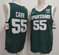 Michigan State Spartans Green #55 Coen Carr Green Stitched Jersey