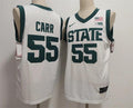 Michigan State Spartans Green #55 Coen Carr White Stitched Jersey