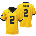 Michigan Wolverines #2 Blake Corum Alumni Football Jersey  Stitched Yellow