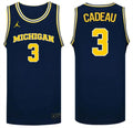 Michigan Wolverines #3 Elliot Cadeau Navy Stitched Basketball Jersey