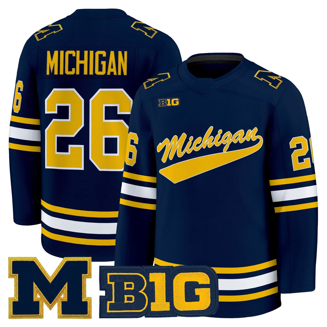 Michigan Jersey #26 Michigan Wolverines 2025-26 Premium Stitched Maize