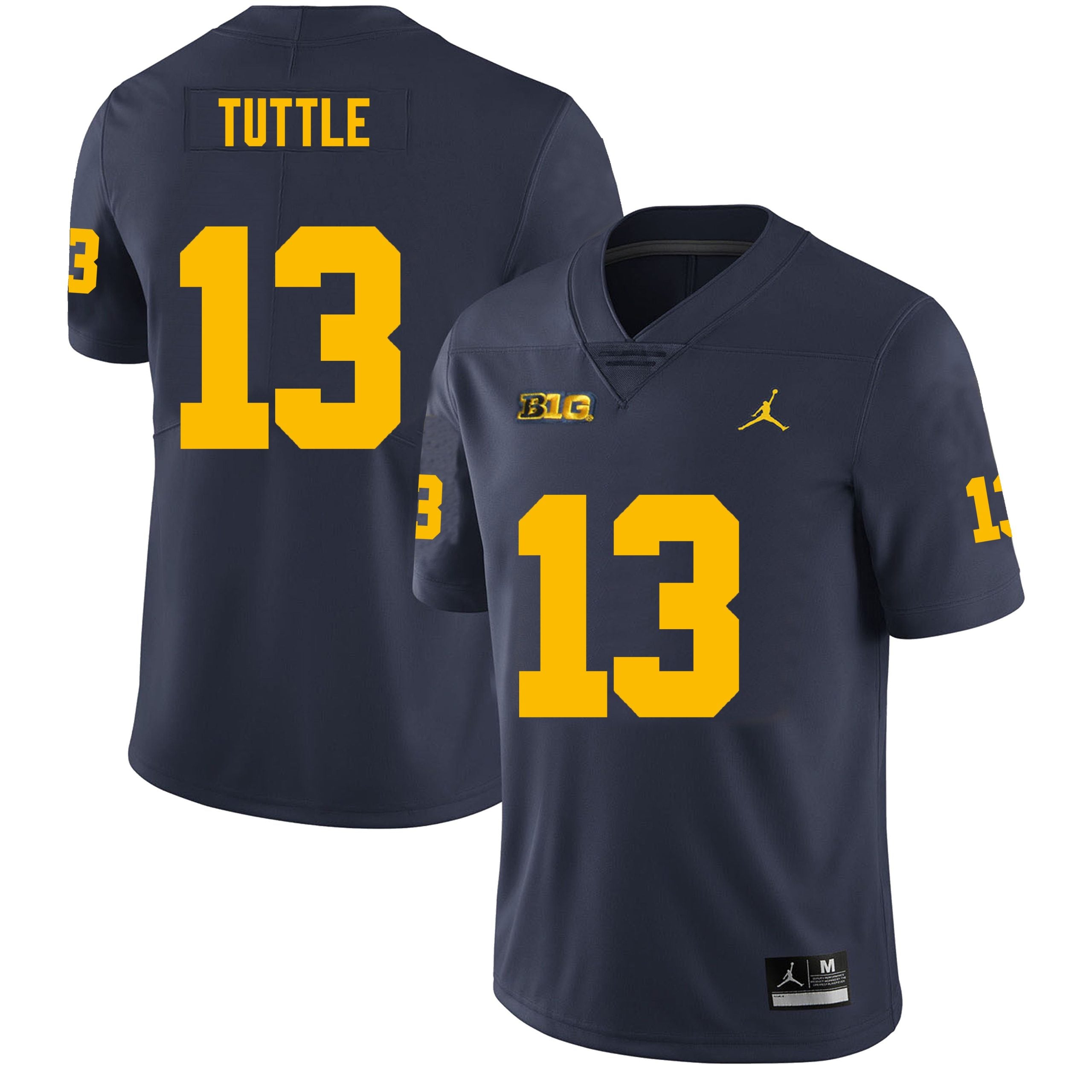Michigan Wolverines #13 Jack Tuttle Men’s Michigan Wolverines Football Jersey Stitched