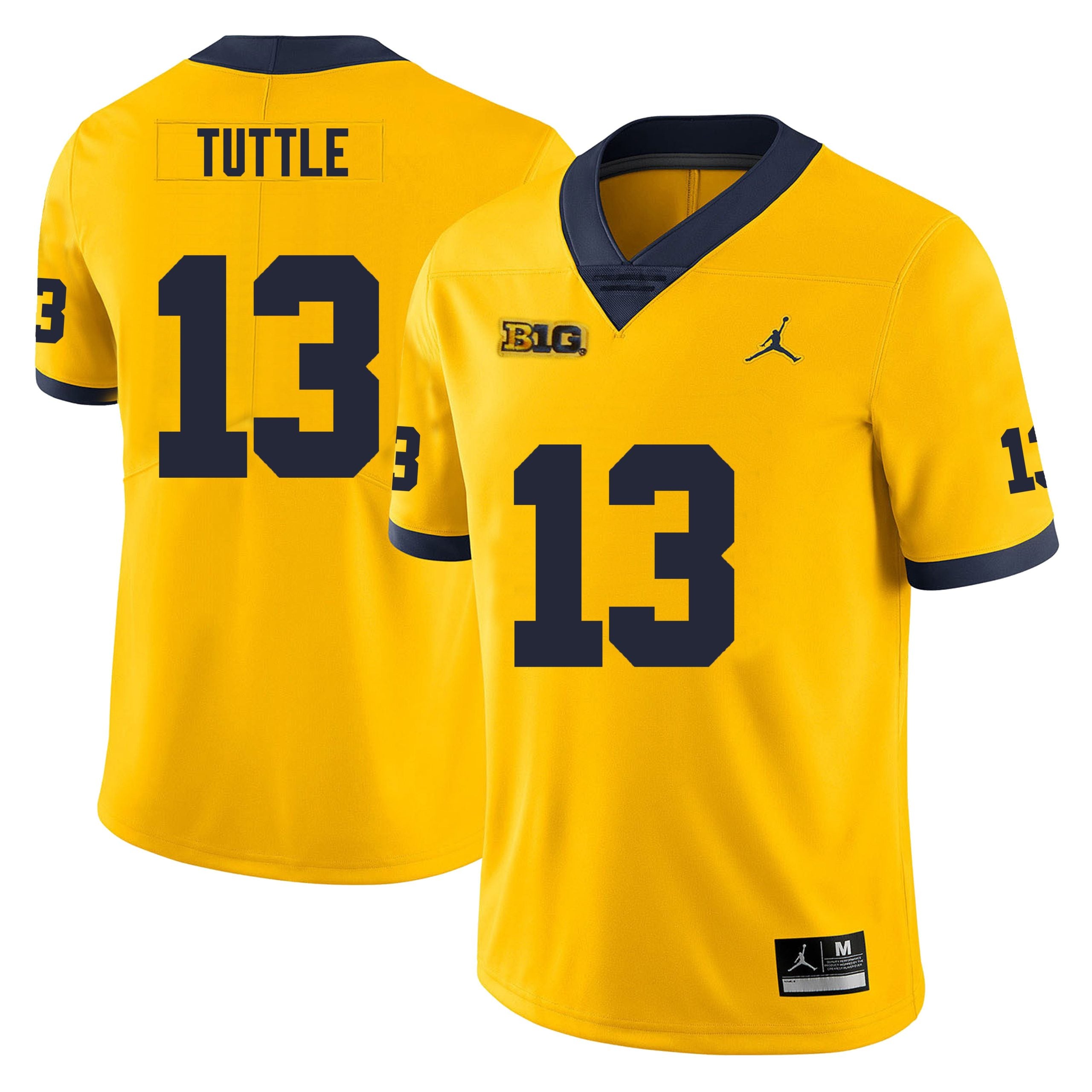Michigan Wolverines #13 Jack Tuttle Men’s Michigan Wolverines Football Jersey Stitched