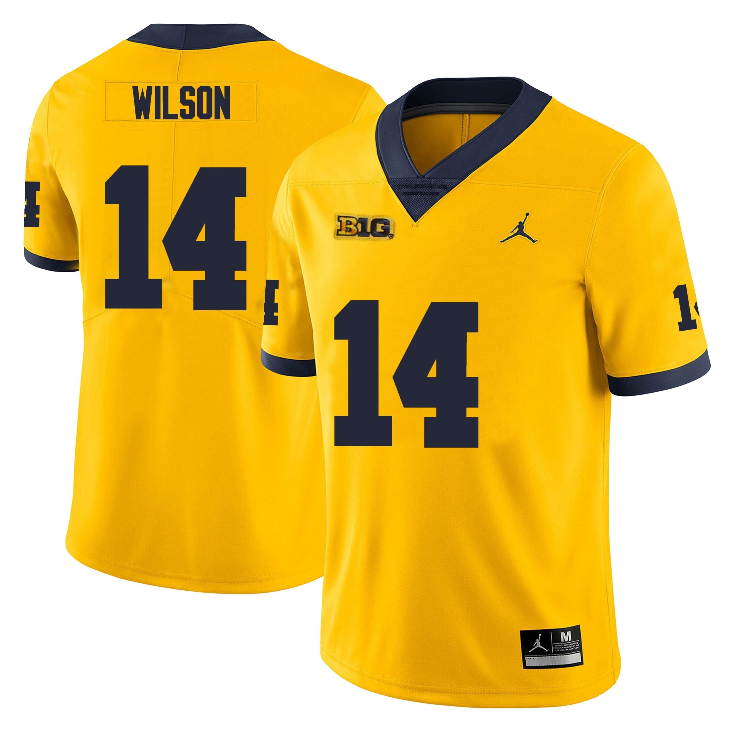 Michigan Wolverines #14 Roman Wilson Men’s Michigan Wolverines Football Jersey Stitched