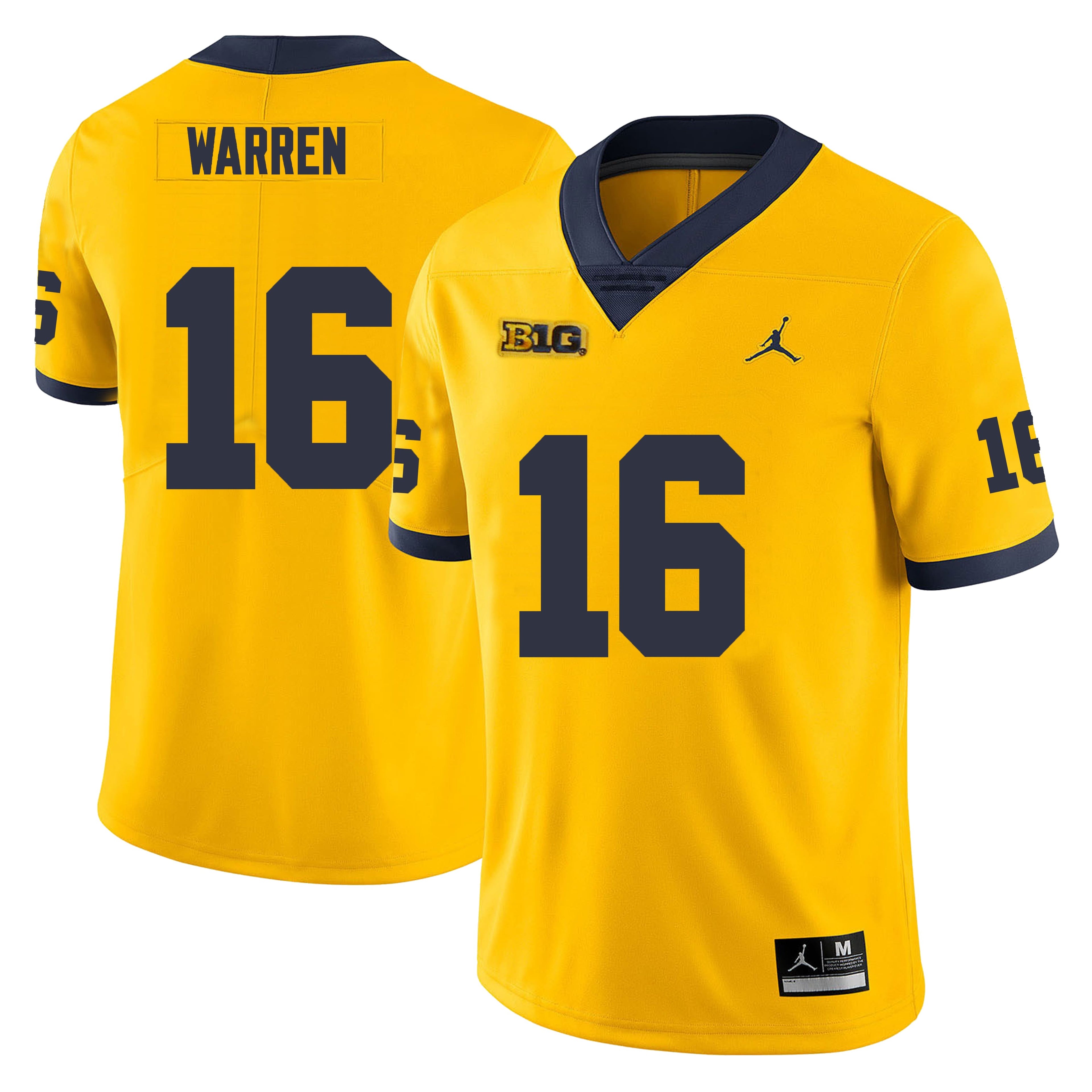 Michigan Wolverines #16 Davis Warren Football Jersey Stitched
