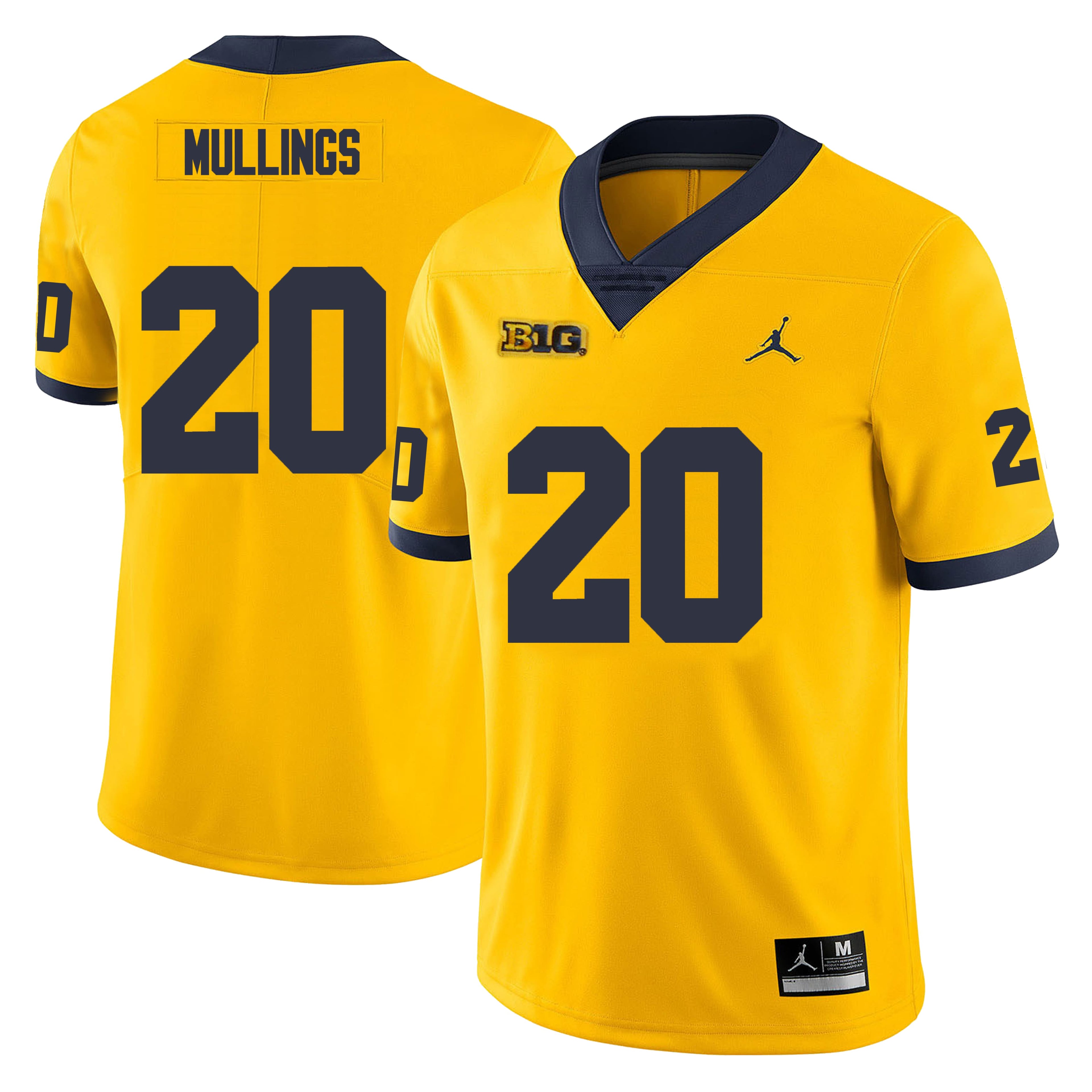 Michigan Wolverines #20 Kalel Mullings Football Jersey Stitched