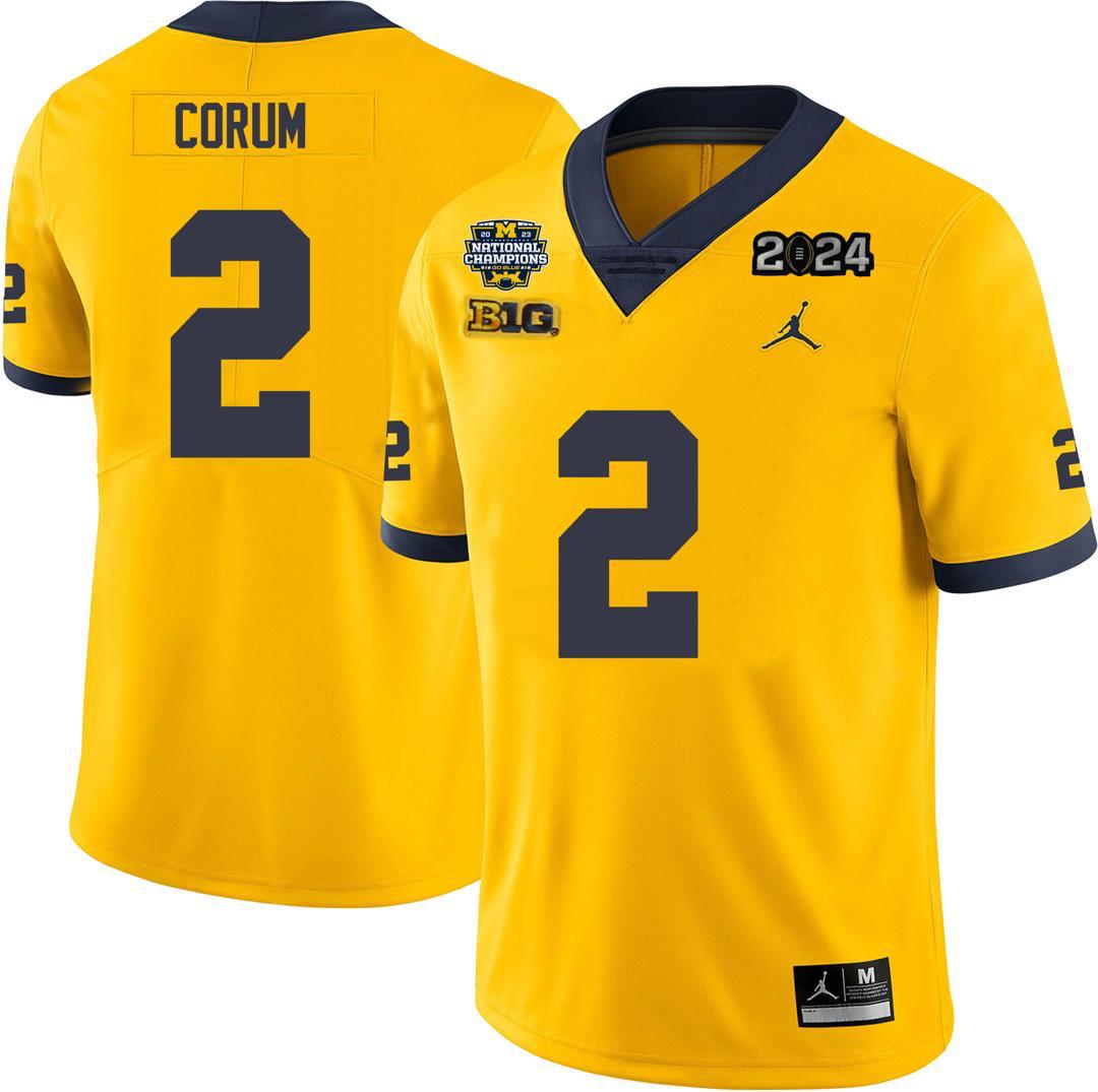 Michigan Wolverines #2 Blake Corum Alumni Football Jersey Stitched