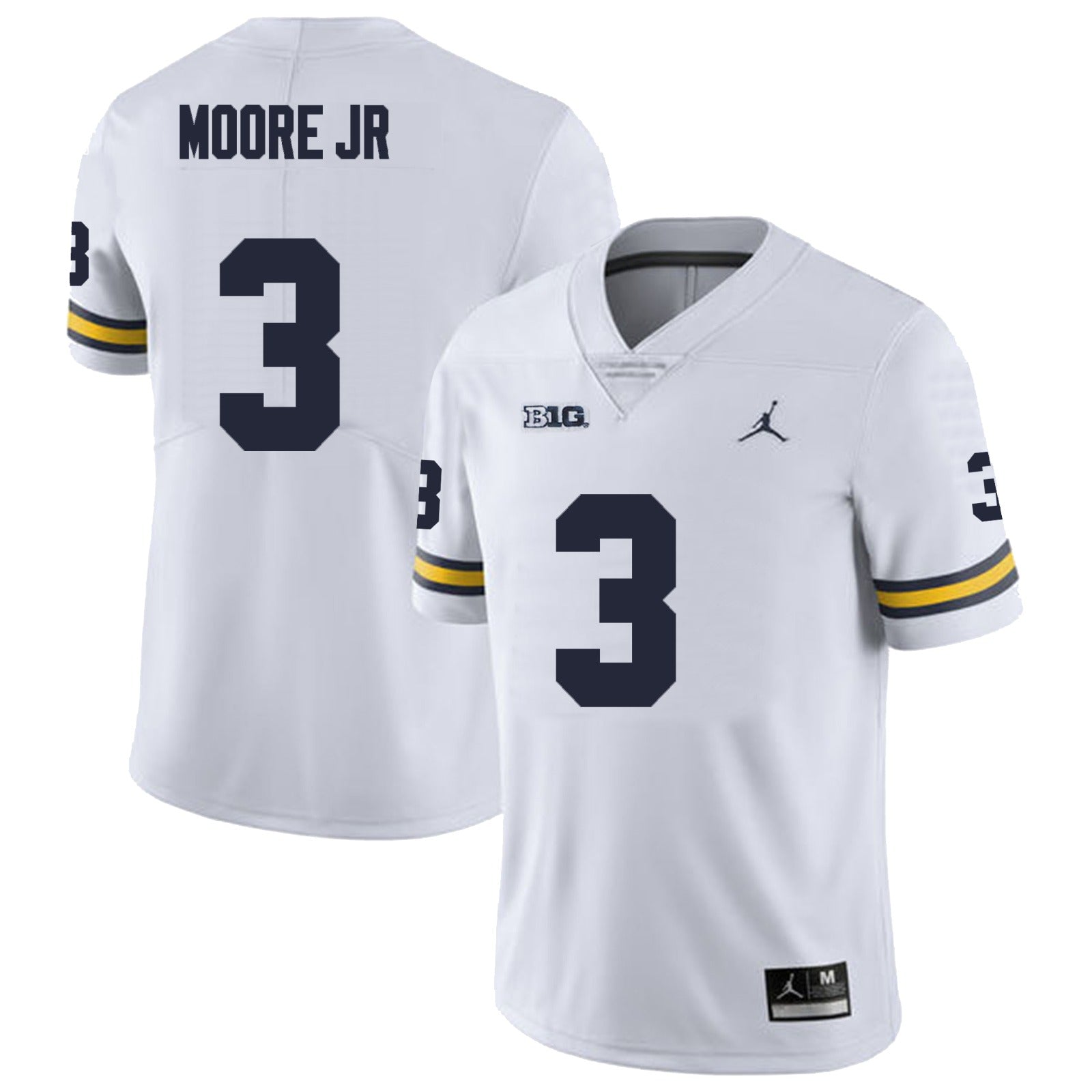 Michigan Wolverines #3 Fredrick Moore JR Football Jersey Stitched