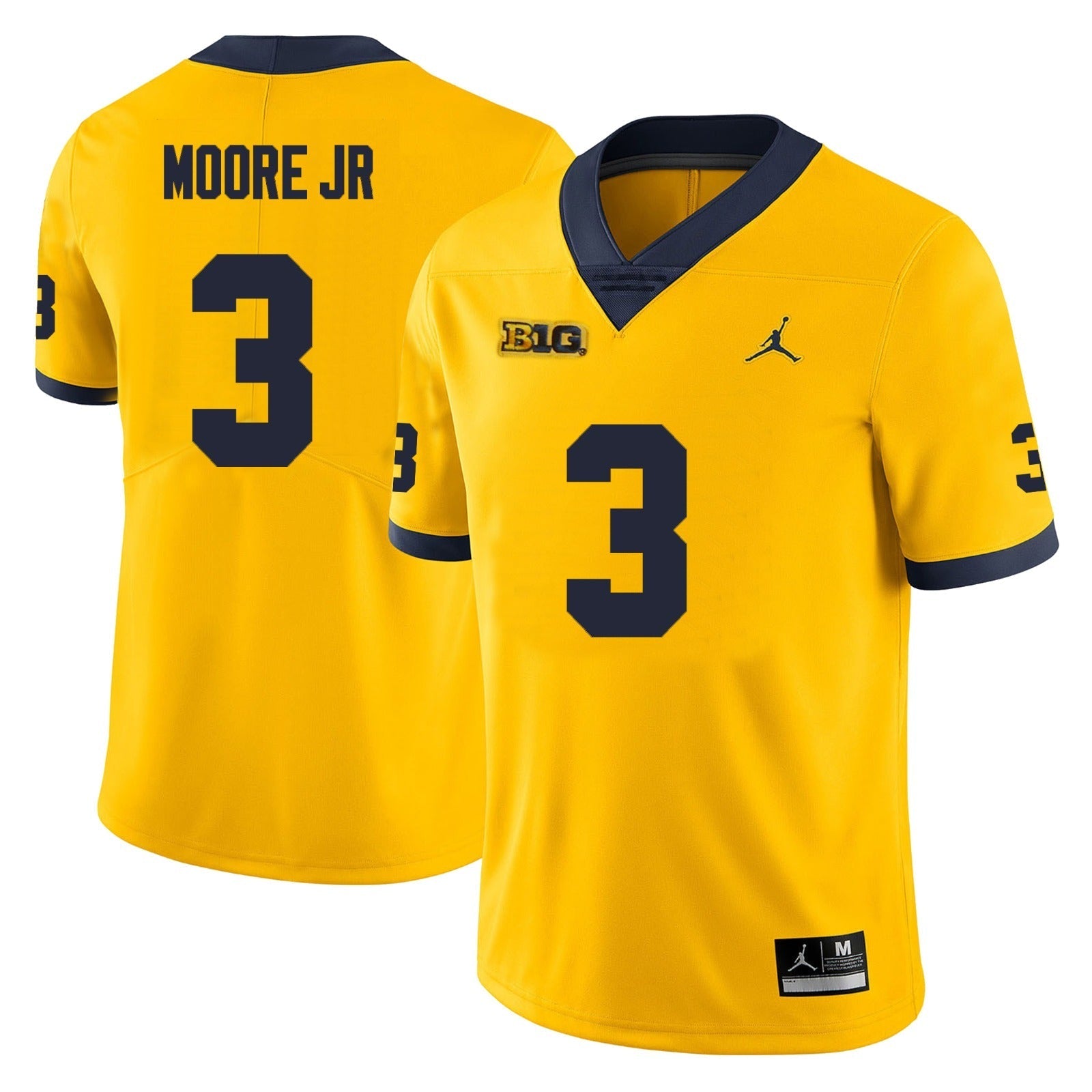 Michigan Wolverines #3 Fredrick Moore JR Football Jersey Stitched