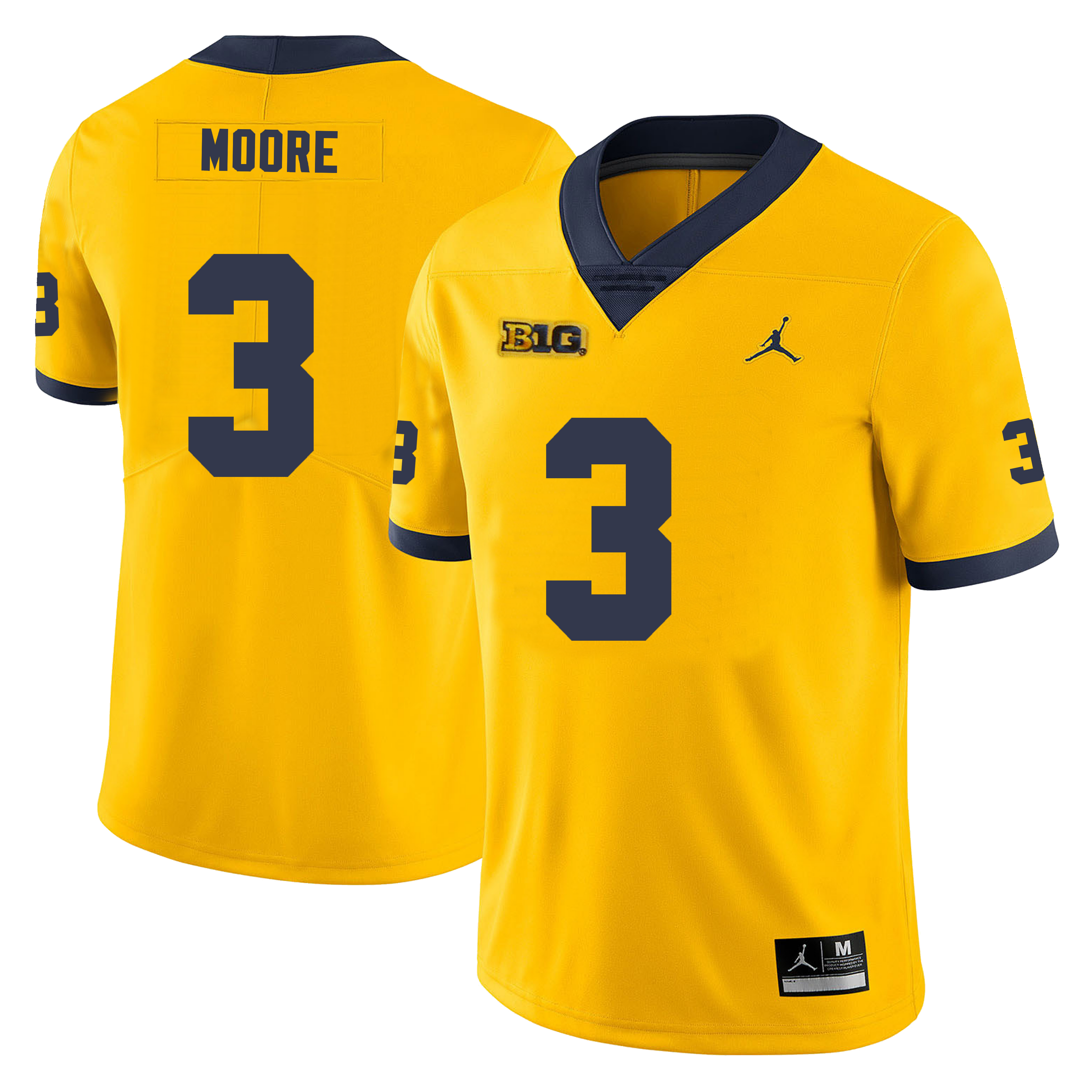 Michigan Wolverines #3 Sherrone Moore Football Jersey Stitched