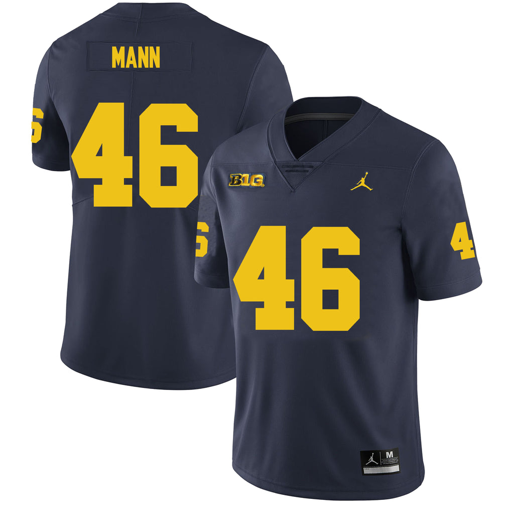 Michigan Wolverines #46 Brandon Mann Football Jersey Stitched