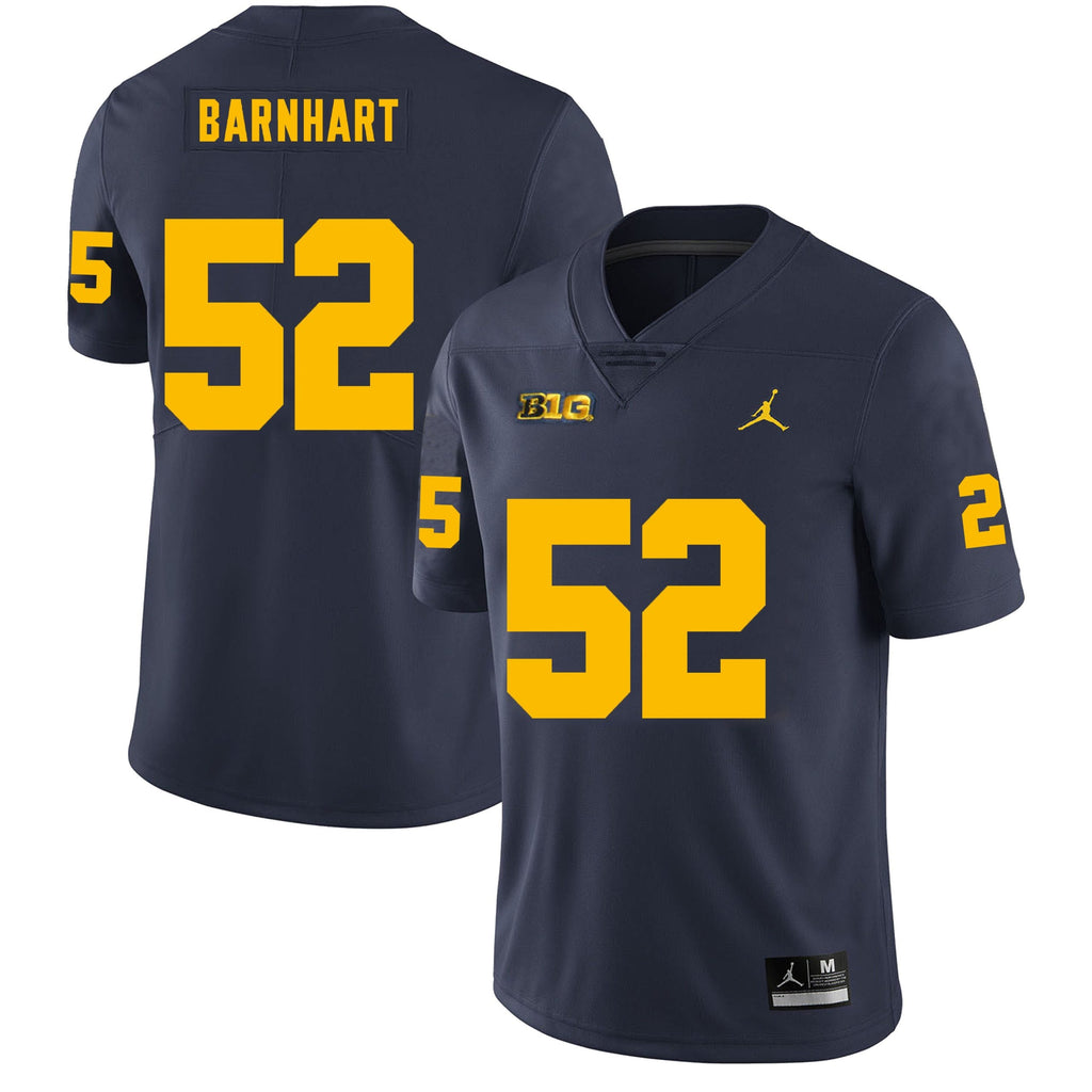 Michigan Wolverines #52 Karsen Barnhart Men’s Michigan Wolverines Football Jersey Stitched