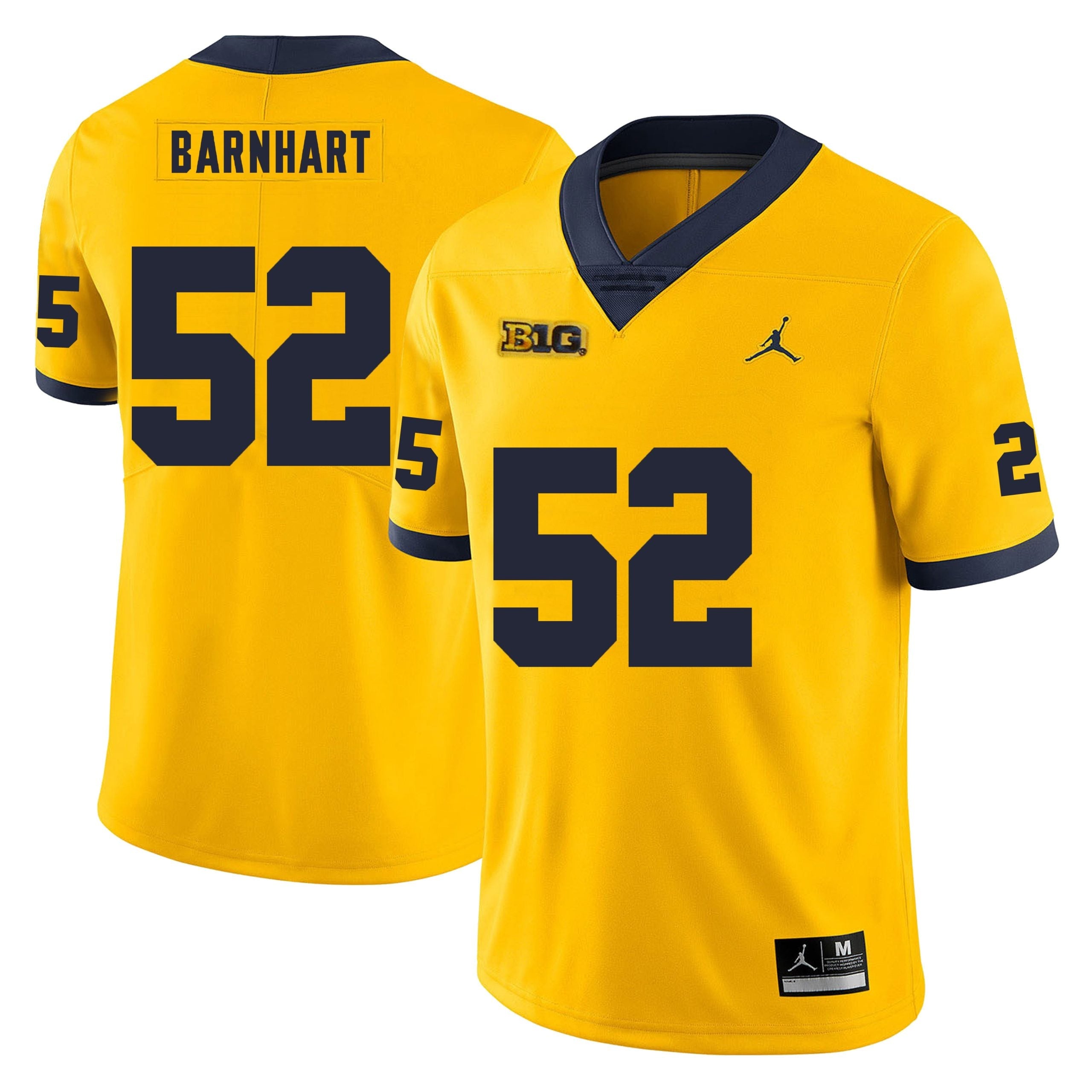 Michigan Wolverines #52 Karsen Barnhart Men’s Michigan Wolverines Football Jersey Stitched