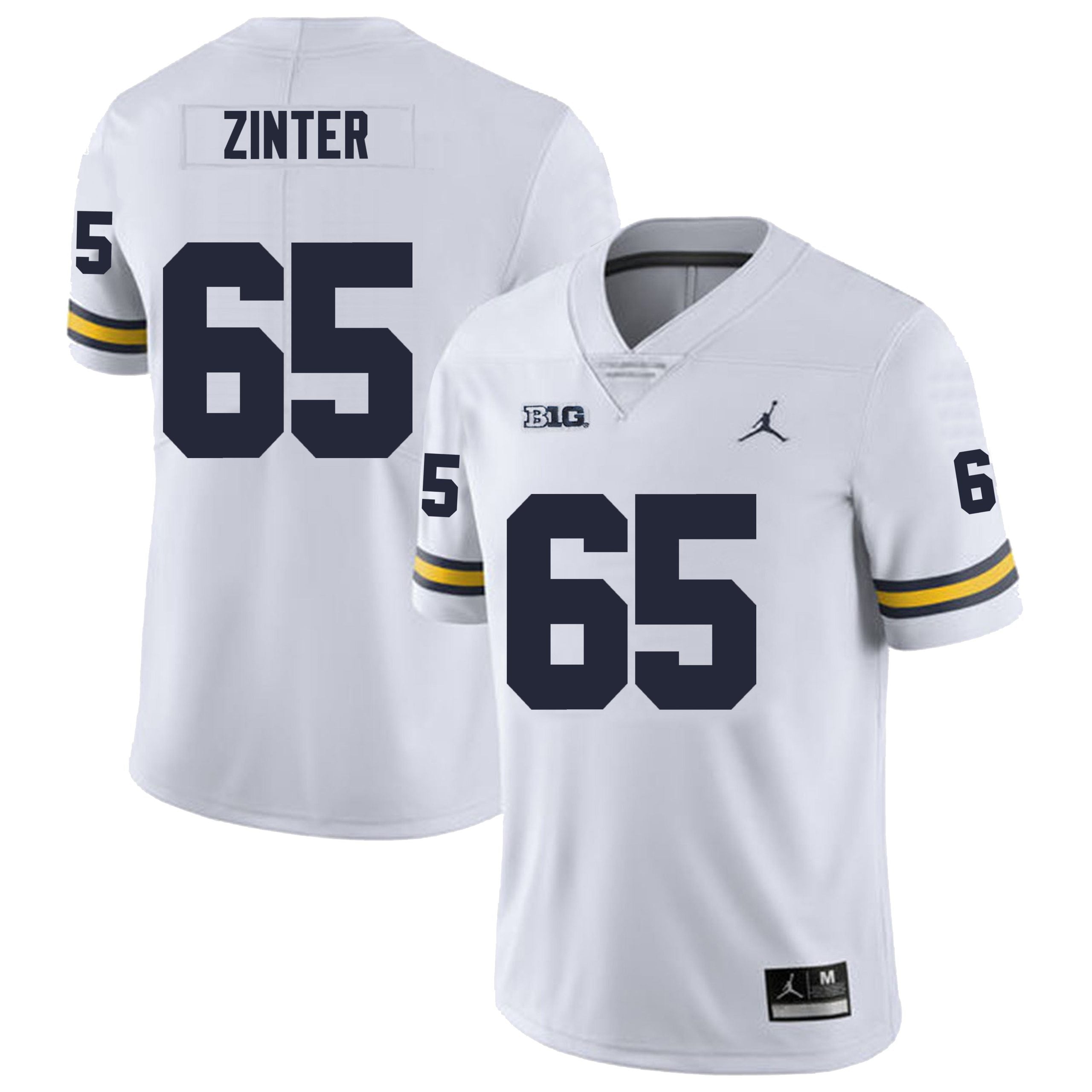 Michigan Wolverines #65 Zak Zinter Men’s Michigan Wolverines Football Jersey Stitched
