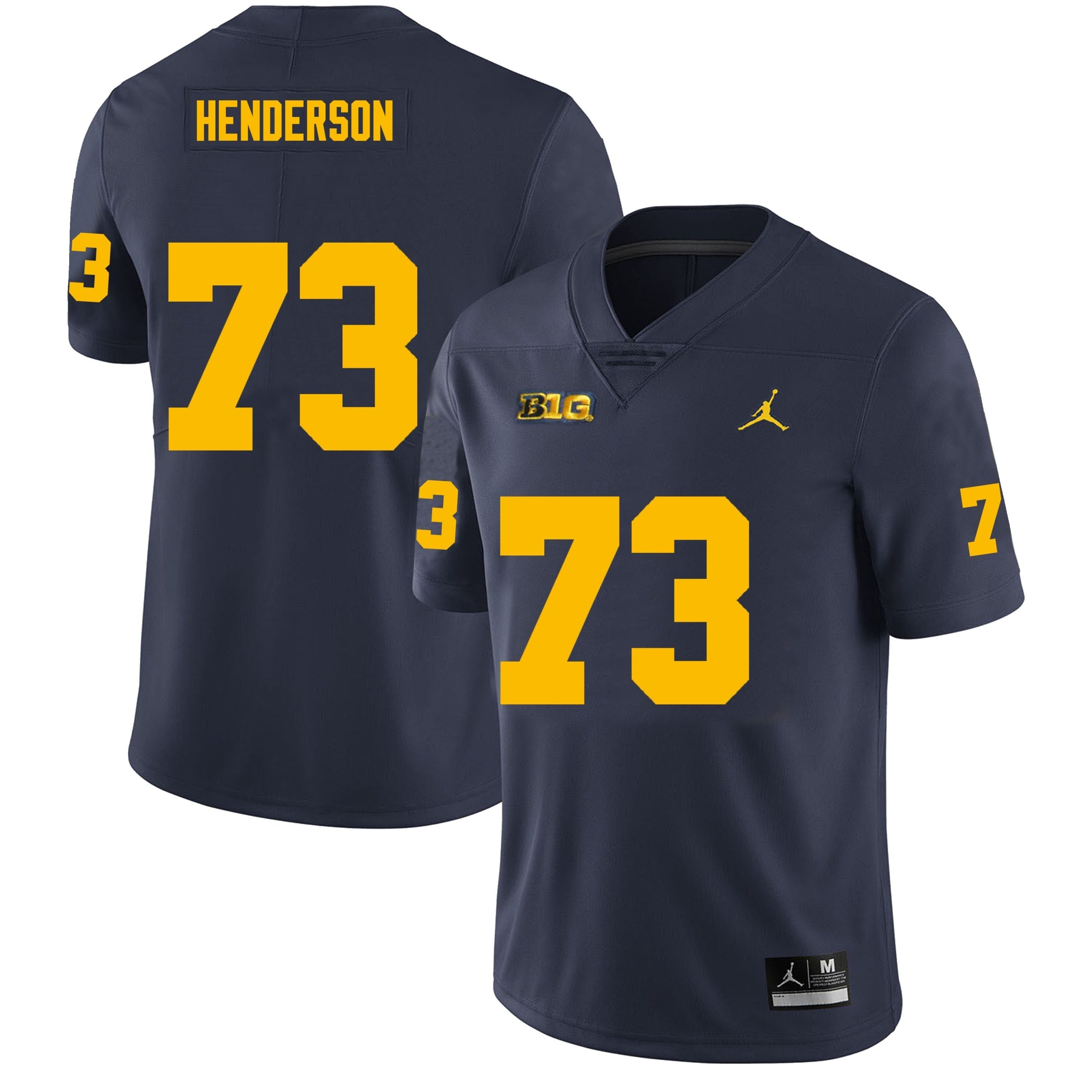Michigan Wolverines #73 LaDarius Henderson Men’s Michigan Wolverines Football Jersey Stitched