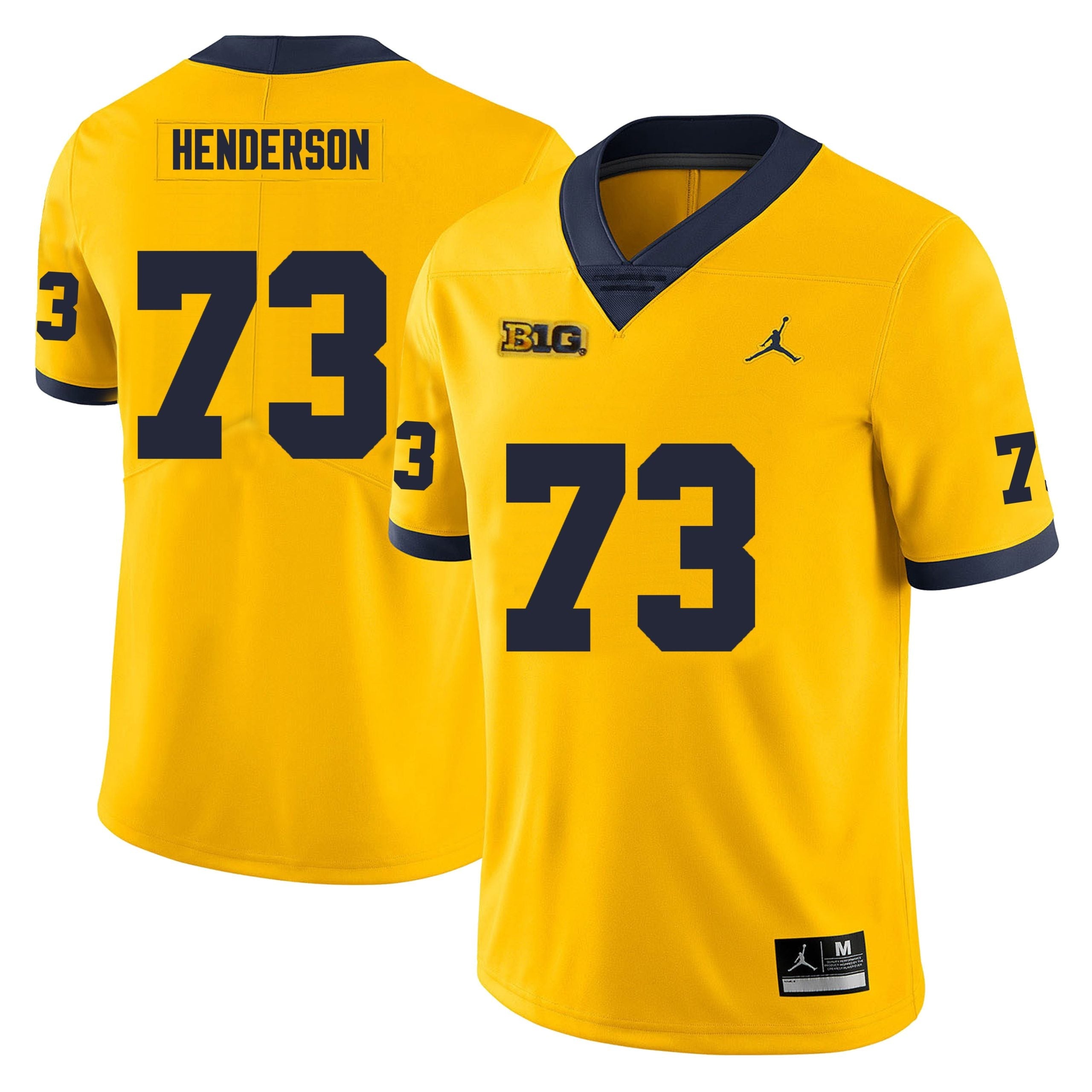 Michigan Wolverines #73 LaDarius Henderson Men’s Michigan Wolverines Football Jersey Stitched
