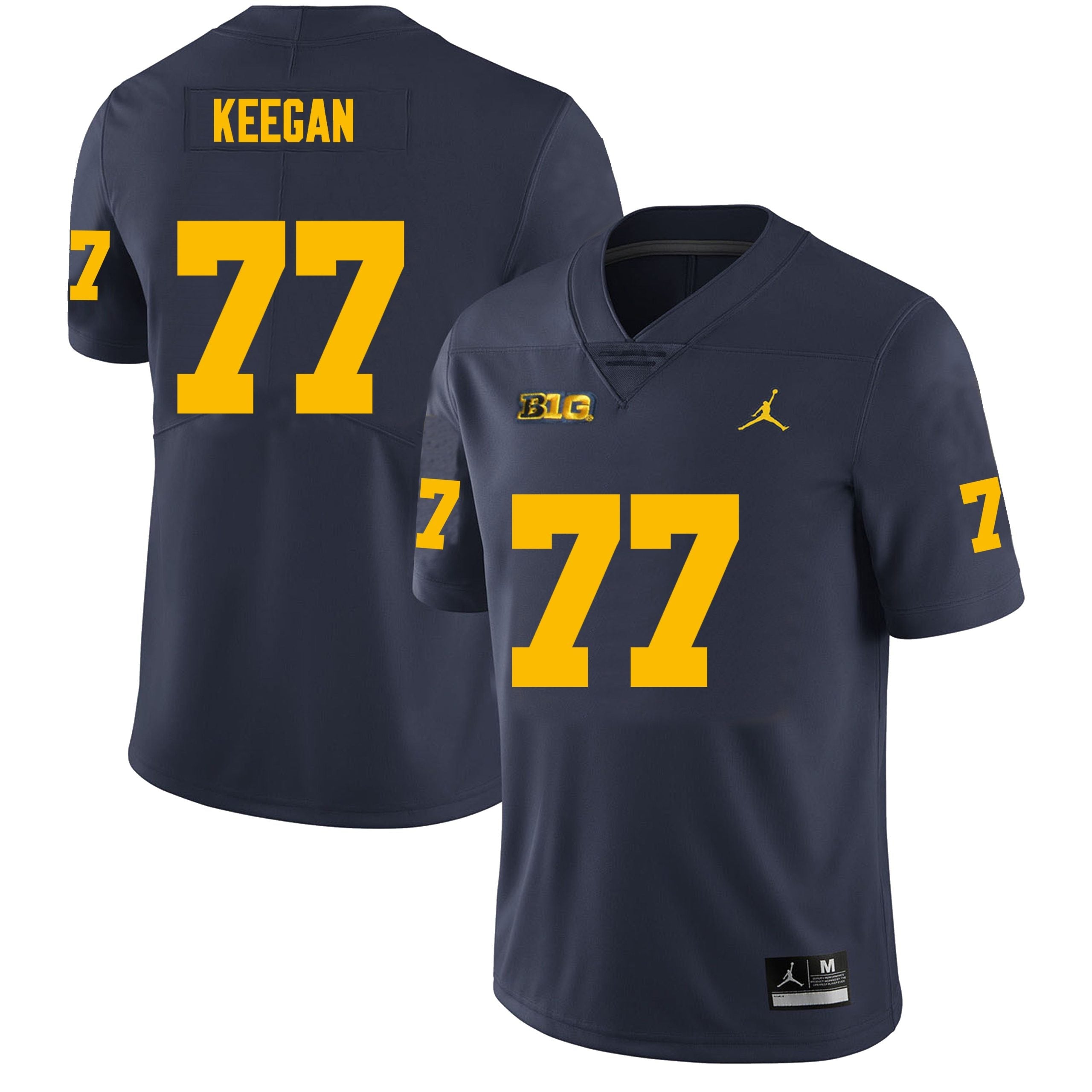 Michigan Wolverines #77 Trevor Keegan Men’s Michigan Wolverines Football Jersey Stitched