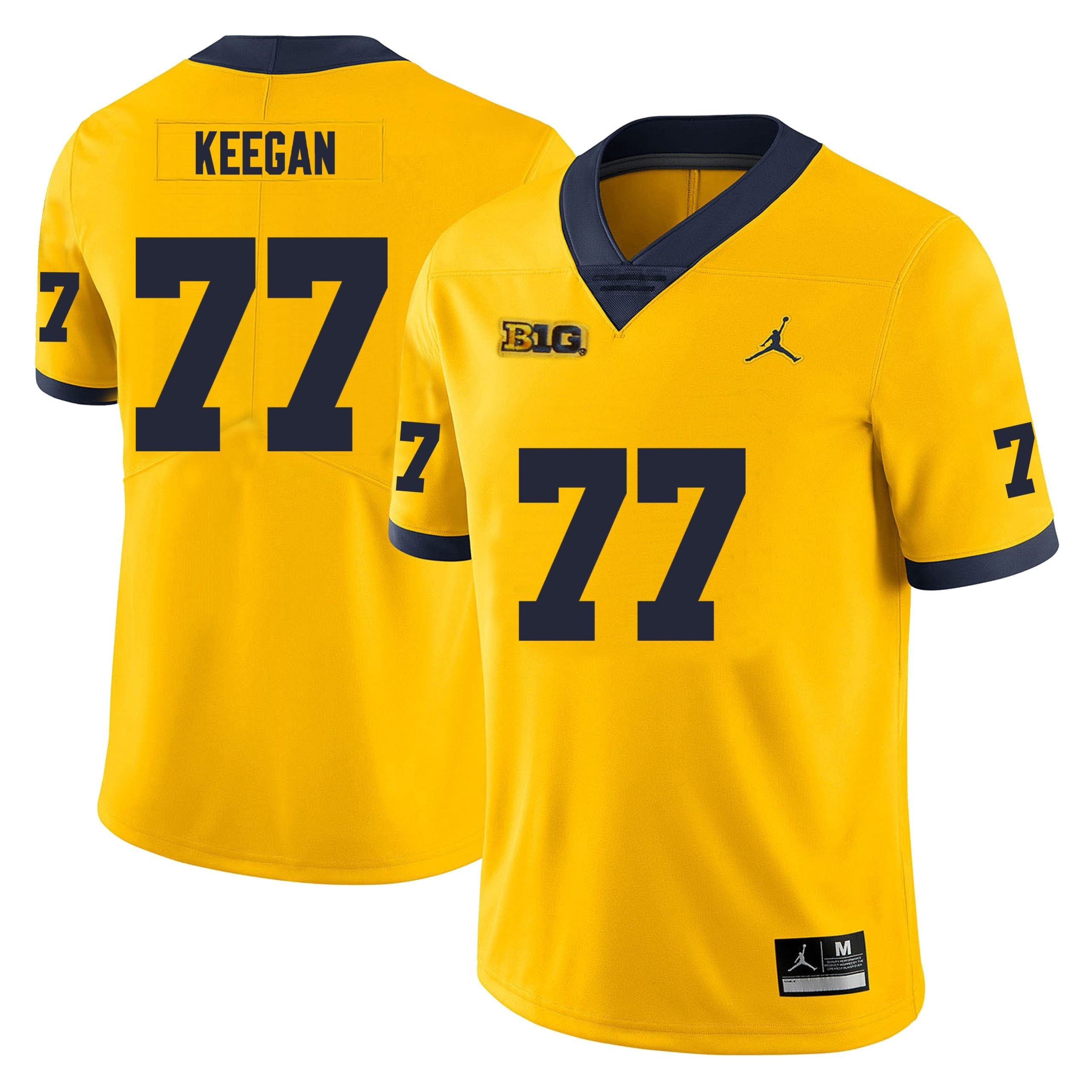 Michigan Wolverines #77 Trevor Keegan Men’s Michigan Wolverines Football Jersey Stitched