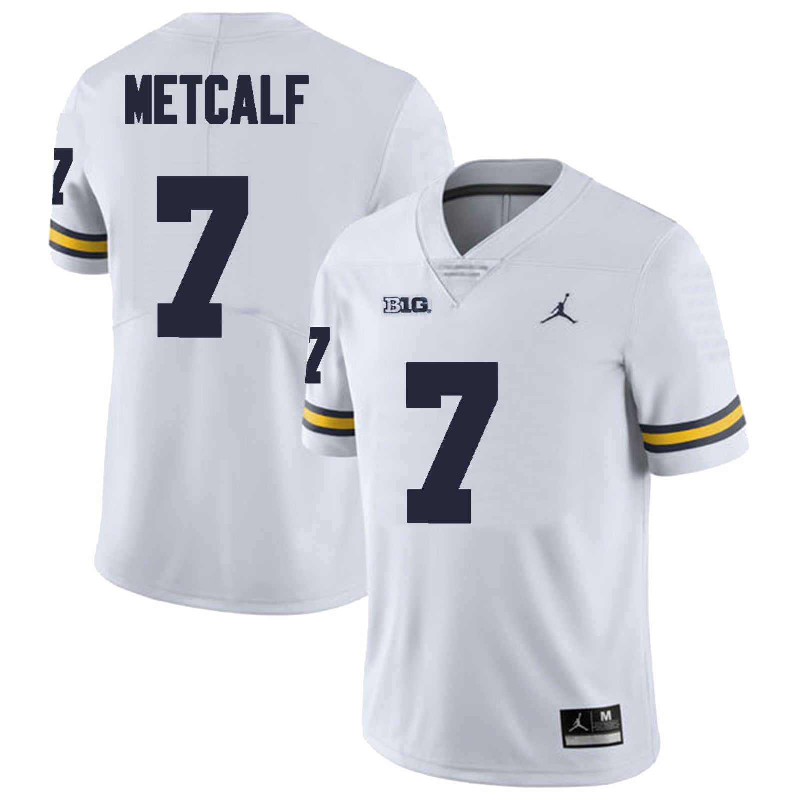 Michigan Wolverines #7 TJ Metcalf Football Jersey Stitched