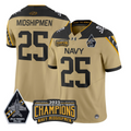 Midshipmen Jersey #25 Navy Midshipmen Jolly Rogers 2025 Trophy Stitched Gold