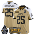 Midshipmen Jersey #25 Navy Midshipmen Jolly Rogers 2025 Trophy Stitched Gold Alternate