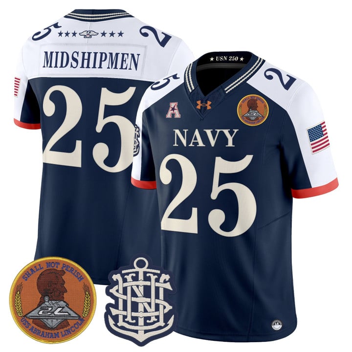 Midshipmen Jersey #25 Navy Midshipmen 250th Anniversary Stitched