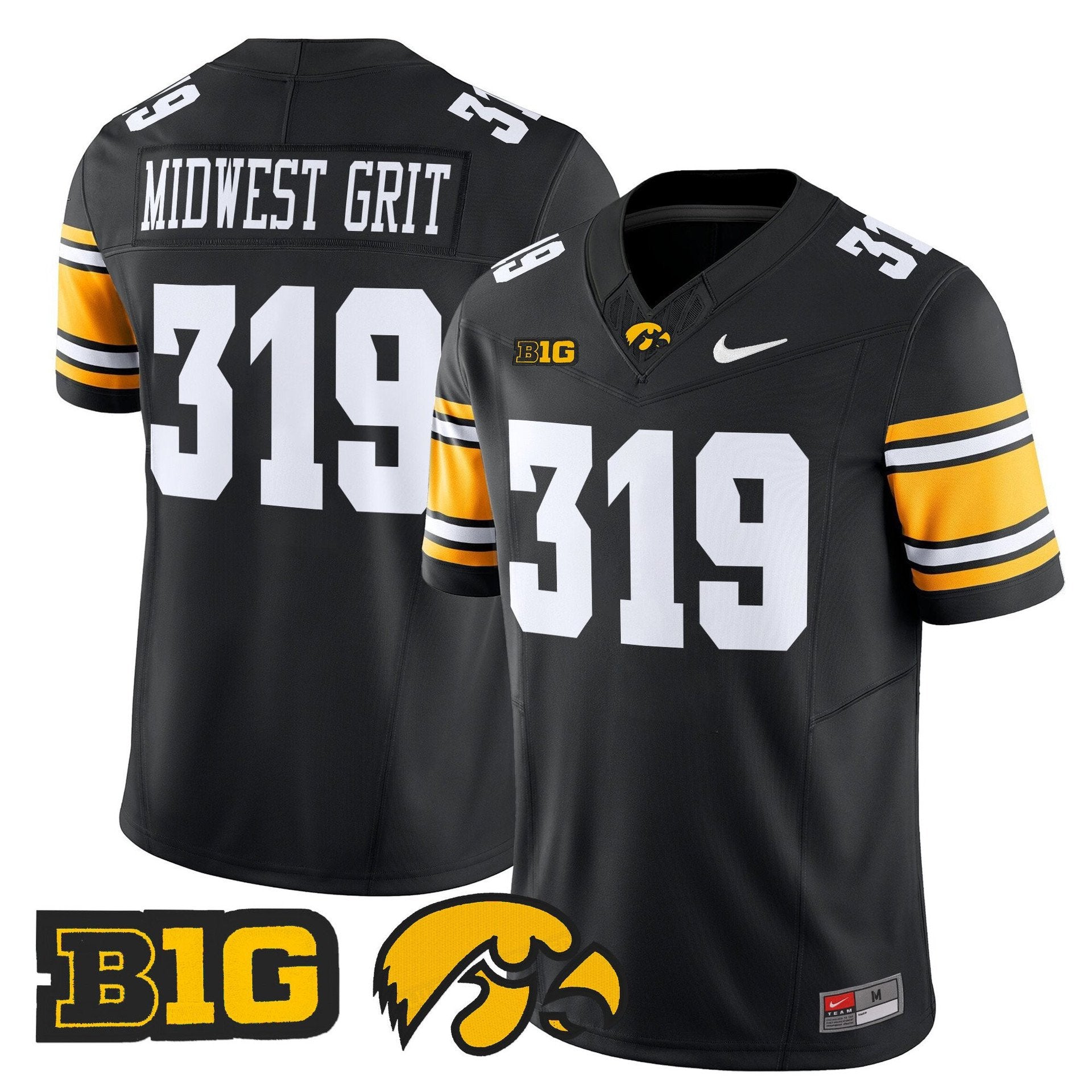 Midwest Grit Jersey #319 Iowa Hawkeyes 2025 Limited Stitched