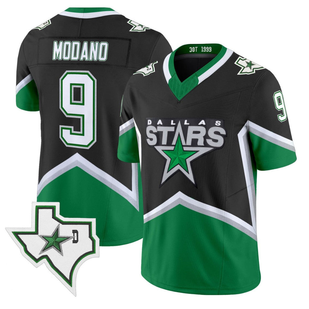 Mike Modano Jersey #9 Dallas Stars 99 Throwback Vapor Football Style Stitched