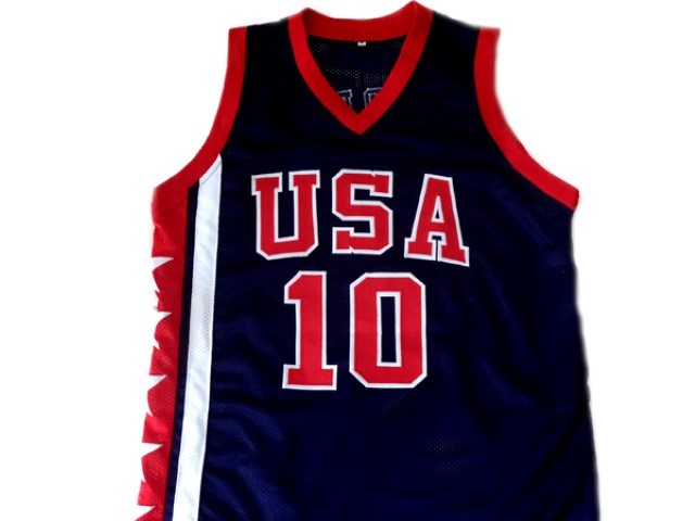Mike Bibby Jersey #10 Team USA Basketball Navy Blue