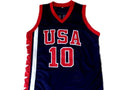 Mike Bibby Jersey #10 Team USA Basketball Navy Blue