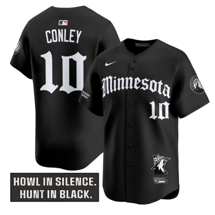 Mike Conley Jersey #10 Minnesota Timberwolves Gothic North Howl Edition