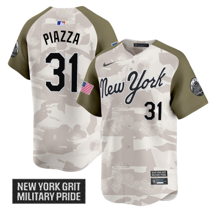 Mike Piazza Jersey #31 New York Mets 2025 Armed Forces Day Vapor Stitched