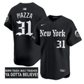 Mike Piazza Jersey #31 New York Mets Gothic Borough Edition Stitched