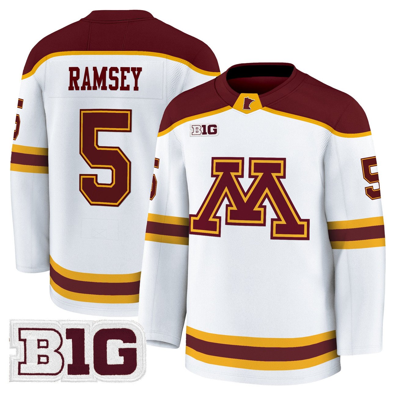 Mike Ramsey Jersey #5 Minnesota Golden Gophers 2025-26 Stitched Gold