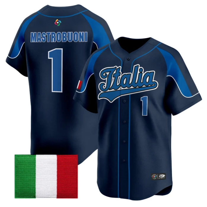 Miles Mastrobuoni Jersey #1 Team Italy 2026 World Baseball Stitched