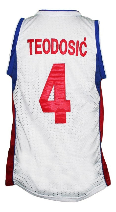 Milos Teodosic Jersey #4 Team Serbia Basketball White