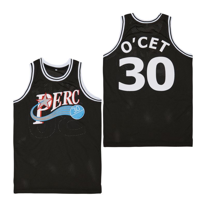 Min #30 O'cet Perc Movie Basketball Jersey Black