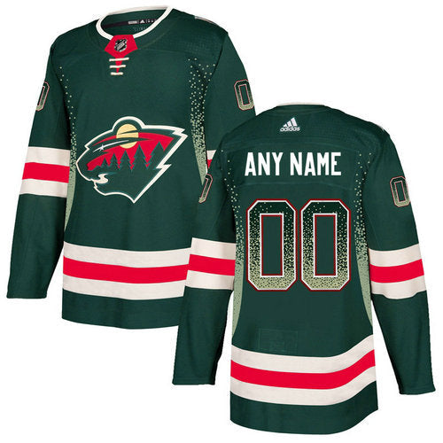 Minnesota Wild Green Customized Drift Fashion Jersey Stitched